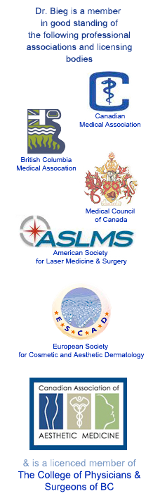 Dr. Bieg is a member in good standing of the following professional associations and licensing bodies
